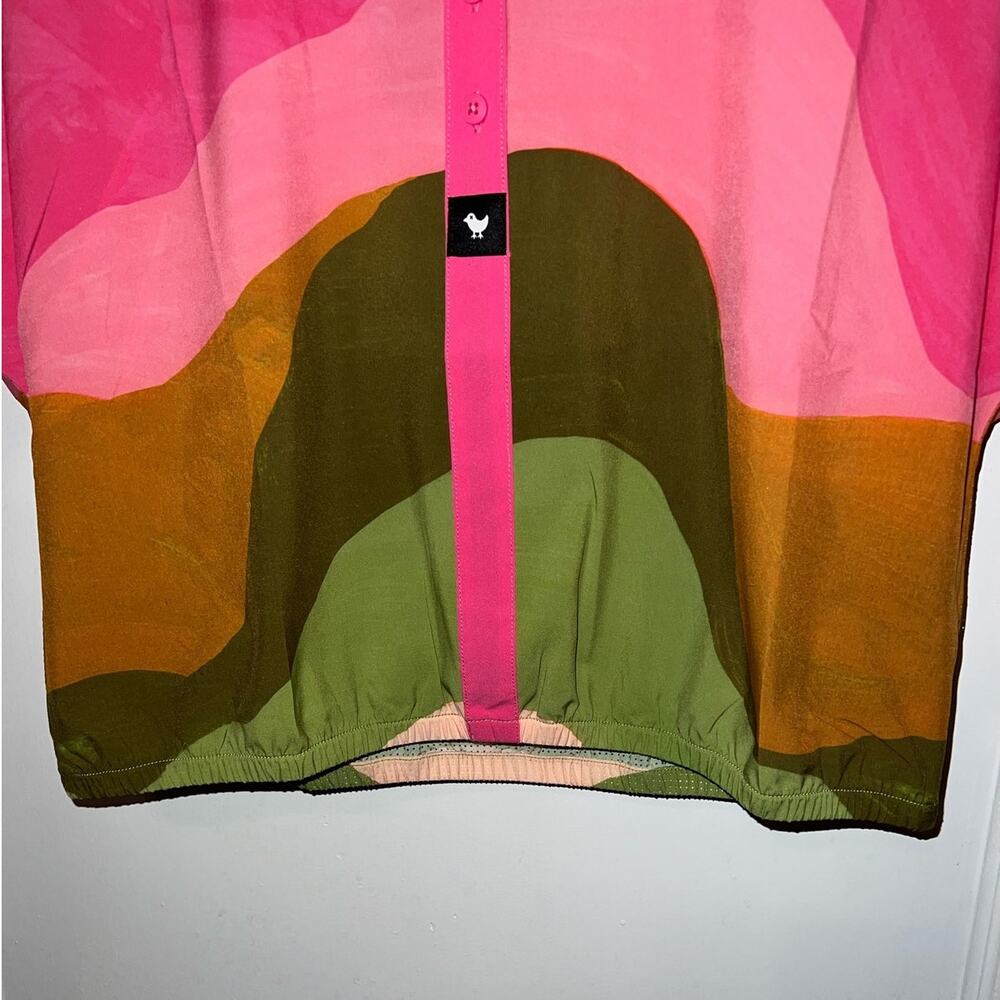 New Bad Birdie Range Short Sleeve Crop Polo Cotton Candy Skies size L - Picture 6 of 9
